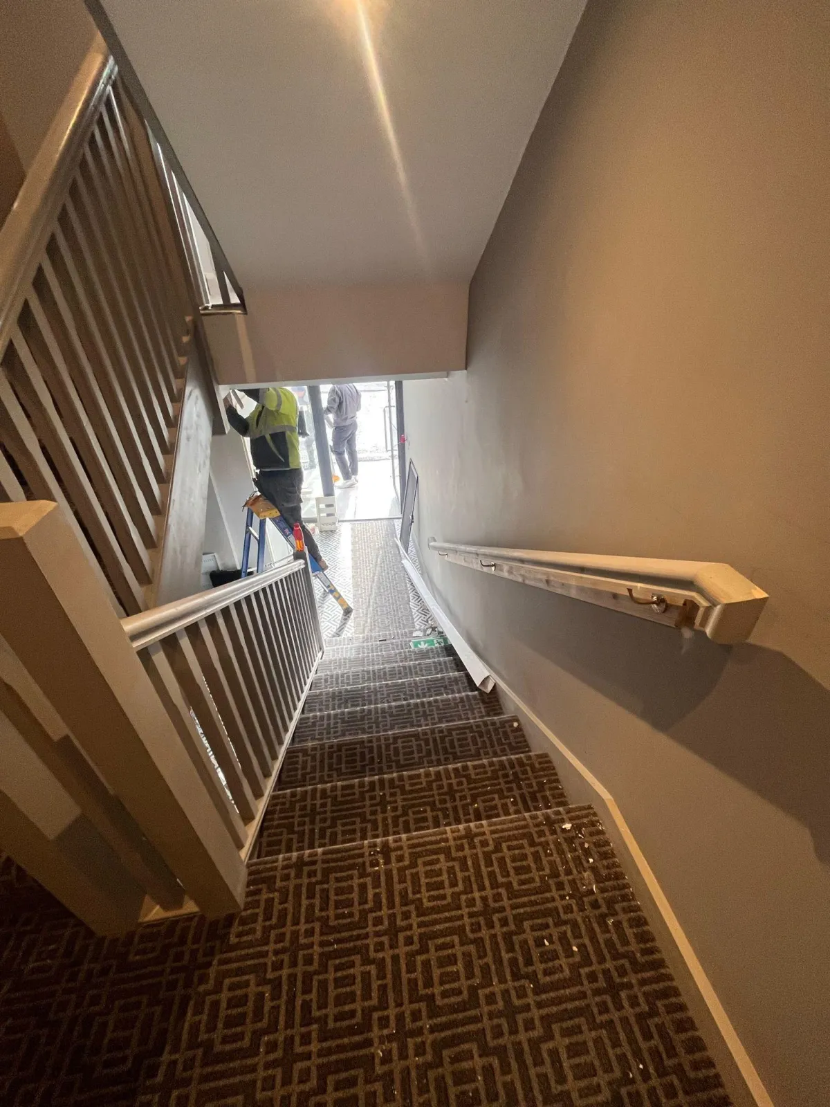 Period staircase view from above