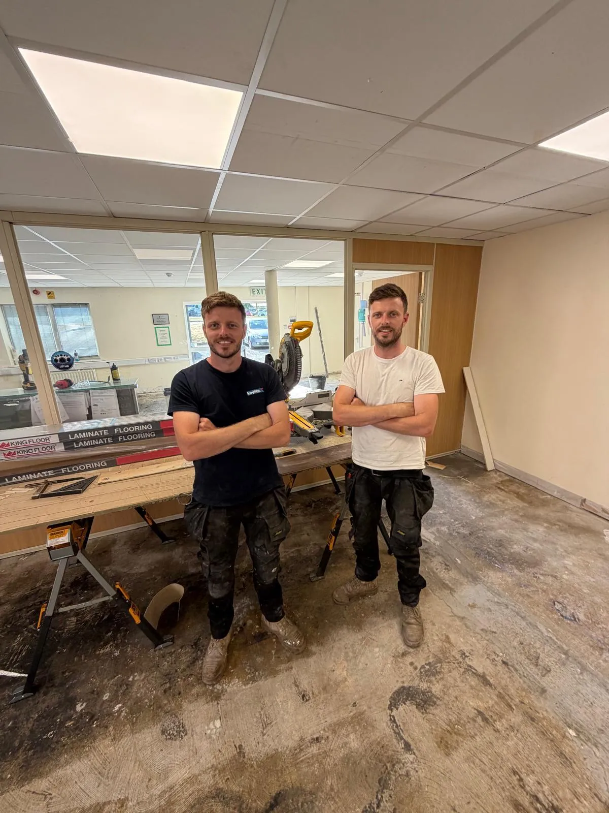 CRC Construction team on site, mid-project